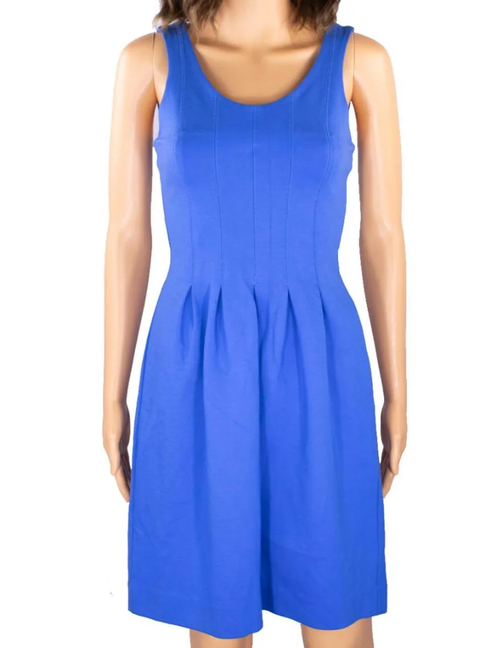 J.Crew Ponte Fit and Flare Dress Cobalt Blue Size 00 NWT Sleeveless Zip Back